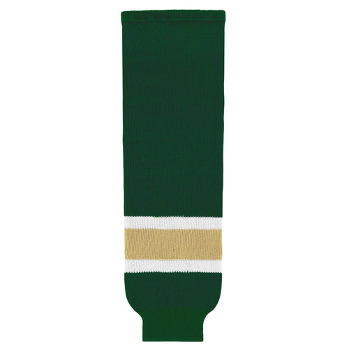 HS630-262 Dark Green/White/Vegas Hockey Socks