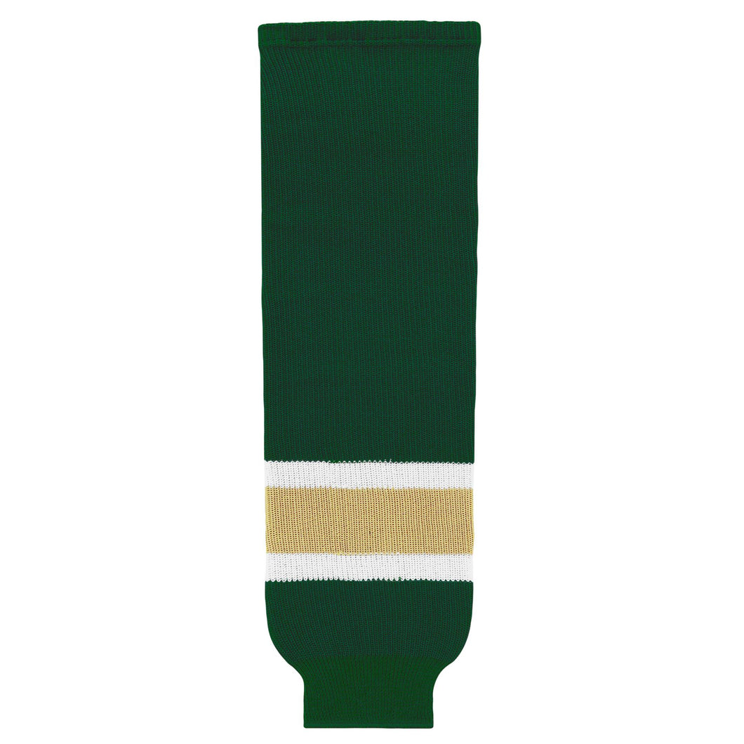 HS630-262 Dark Green/White/Vegas Hockey Socks