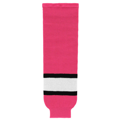 HS630-272 Pink/White/Black Hockey Socks